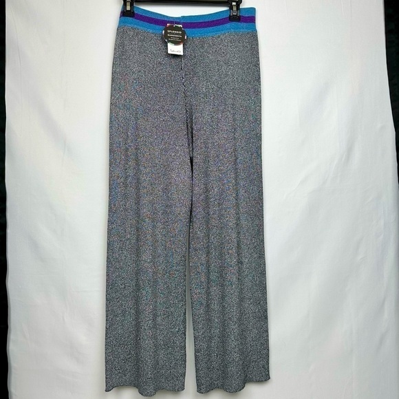 Anthropologie Splendid X Margherita Stretchy Silver Pants - Size Large - NWT - Picture 2 of 10